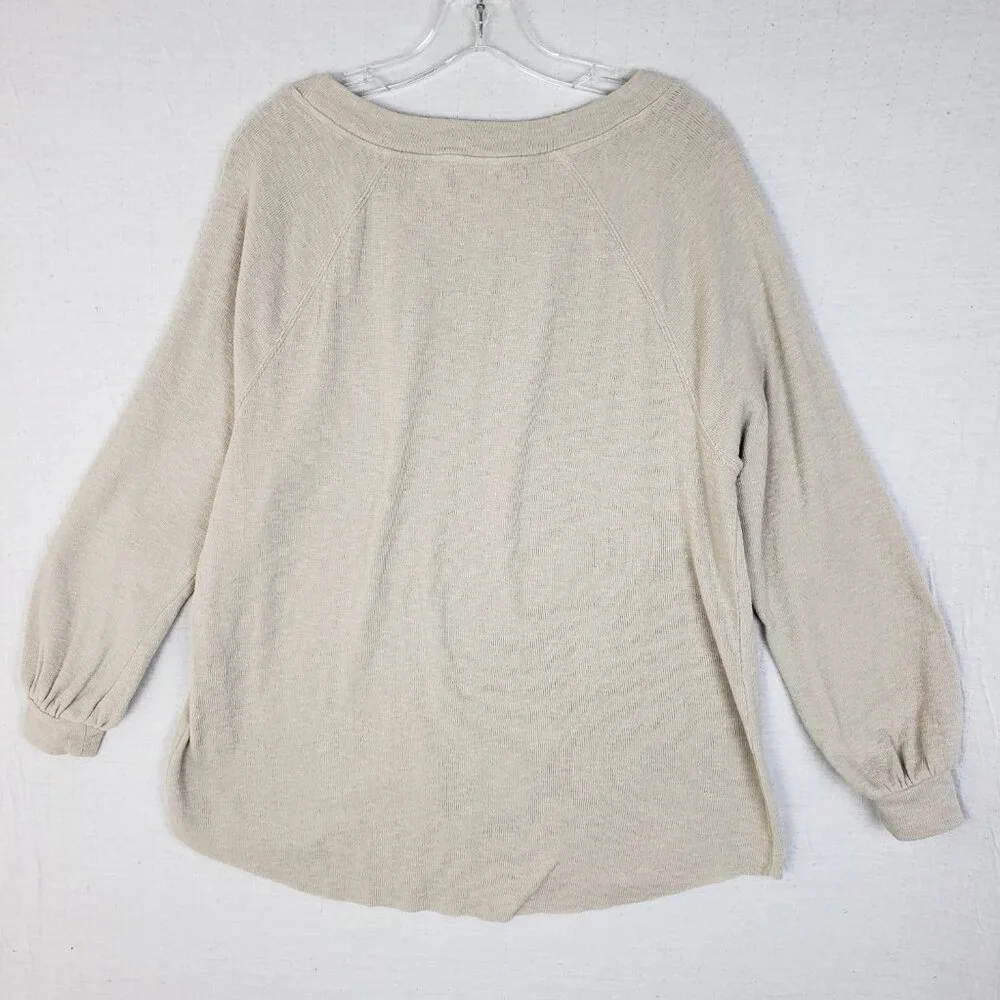 Free People FP Beach Sweater Tunic Cotton Knit Boho Minimalist size S Oversized